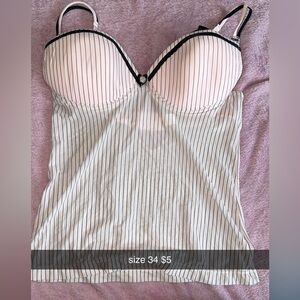 Striped Black and White Women's Top